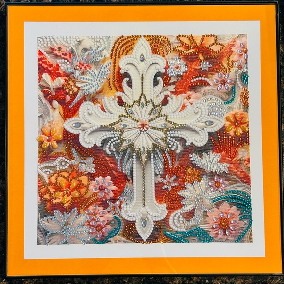 Crystal Rhinestone Cross Diamond Painting - Picture 3 of 3